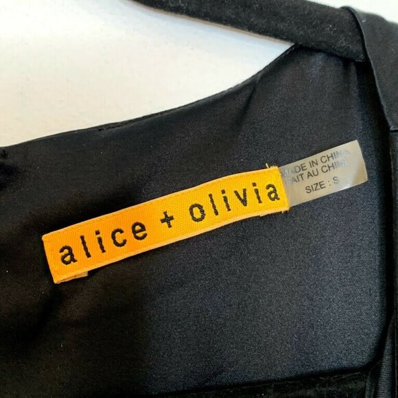 Alice + Olivia S Black Silk Fortune Cookie Dress - Picture 3 of 4